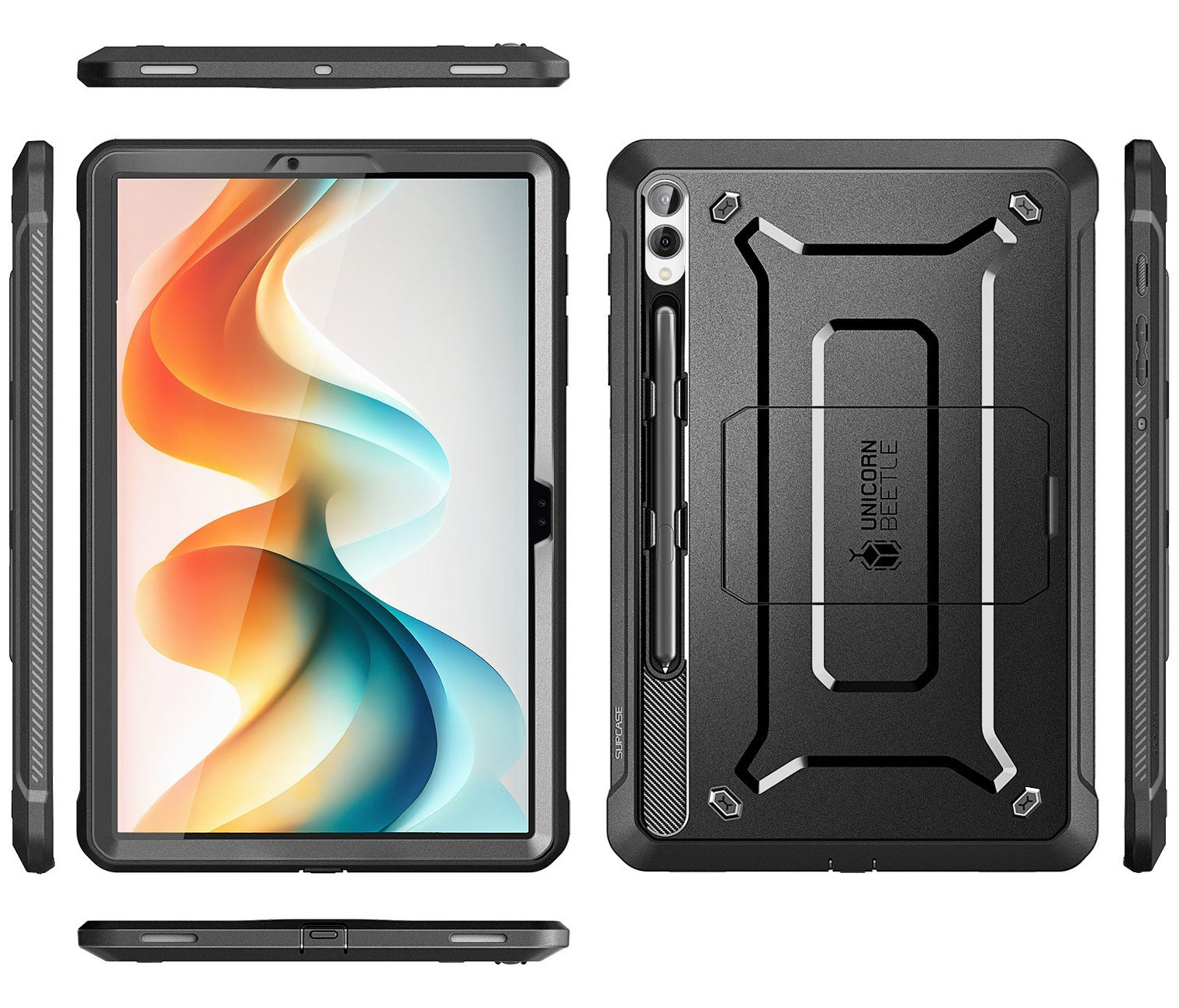 Etui pancerne Supcase Unicorn Beetle Pro do Galaxy Tab S9 FE Plus, czarne